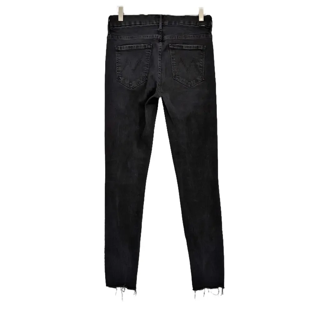 MOTHER The Pixie Ankle Fray Skinny Jeans in Not Guilty size 28